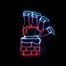 LED коледна декорация ACA LIGHTING X082643218 45.1W MULTICOLOUR LED FLASHING METAL SANTA CLIMB CHIMNEY IP44