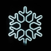 LED коледна декорация ACA LIGHTING X0830024111 18W 12000K LED STEADY PLASTIC SNOWFLAKE NEON ROPE LIGHT IP44