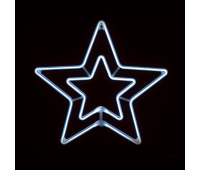 LED коледна декорация ACA LIGHTING X083002415N 18W 12000K LED STEADY PLASTIC DOUBLE STAR NEON ROPE LIGHT IP65