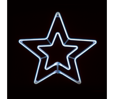 LED коледна декорация ACA LIGHTING X083002415N 18W 12000K LED STEADY PLASTIC DOUBLE STAR NEON ROPE LIGHT IP65