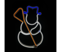 LED коледна декорация ACA LIGHTING X0830034110 18W MULTICOLOUR LED STEADY PLASTIC SNOWMAN NEON ROPE LIGHT IP44