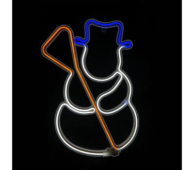 ACA LIGHTING X0830034110 18W MULTICOLOUR LED STEADY PLASTIC SNOWMAN NEON ROPE LIGHT IP44