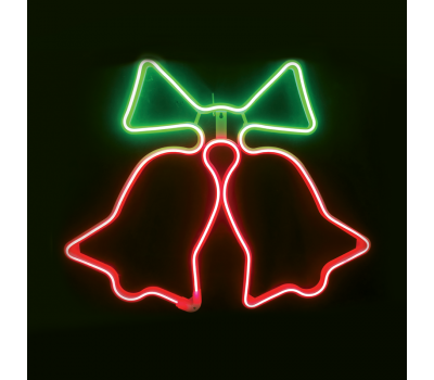 ACA LIGHTING X0830034112 18W RED, GREEN COLOUR NEON LED STEADY PLASTIC DOUBLE BELL IP44