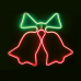 ACA LIGHTING X0830034112 18W RED, GREEN COLOUR NEON LED STEADY PLASTIC DOUBLE BELL IP44