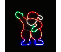 LED коледна декорация ACA LIGHTING X083003418 18W MULTICOLOUR LED STEADY PLASTIC SANTA NEON ROPE LIGHT IP44