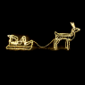 ACA LIGHTING X083121214N 53.3W 2700K LED STEADY 3D METAL REINDEER PULL SLEIGH ROPE LIGHT IP65
