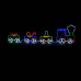 LED коледна декорация ACA LIGHTING X083123217 53.3W MULTICOLOUR LED STEADY METAL TRAIN IP44