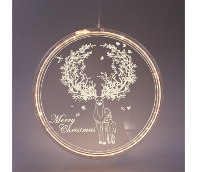 LED коледна декорация ACA LIGHTING X08361254 LED 3D ACRYLIC REINDEER 1W 3000K 