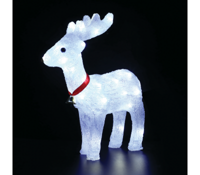 LED коледна декорация ACA LIGHTING X0840224 10.4W 12000К LED STEADY 3D ACRYLIC STANDING WITH RIBBON REINDEER IP44