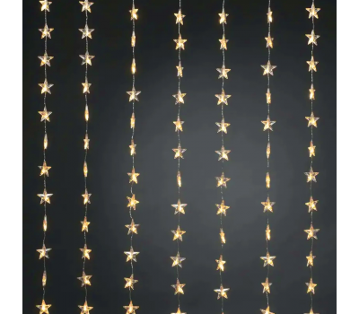 LED светещ гирлянд ACA LIGHTING X0848122 0.5W 2700K 1200mm LED PLASTIC STARS CURTAIN LIGHTS WITH 8 PROGRAMS IP44