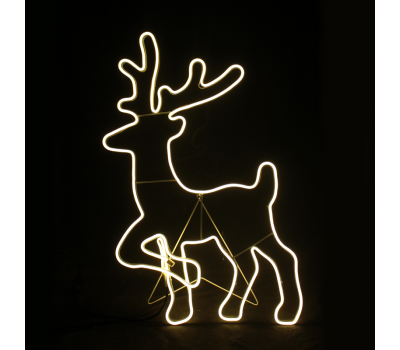 LED коледна декорация ACA LIGHTING X085001414 30W 2700K LED STEADY METAL STANDING REINDEER NEON ROPE LIGHT IP44