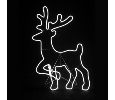 LED коледна декорация ACA LIGHTING X085002414 30W 12000K LED STEADY METAL STANDING REINDEER NEON ROPE LIGHT IP44