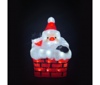 LED коледна декорация ACA LIGHTING X08502231 0.5W 12000К LED STEADY 3D ACRYLIC CHIMNEY SANTA IP44