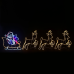 ACA LIGHTING X085043218 88.2W MULTICOLOUR LED FLASHING METAL REINDEERS WITH SLEIGH IP65