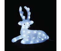 LED коледна декорация ACA LIGHTING X0855224 0.6W 12000К LED STEADY 3D ACRYLIC SITTING REINDEER IP44