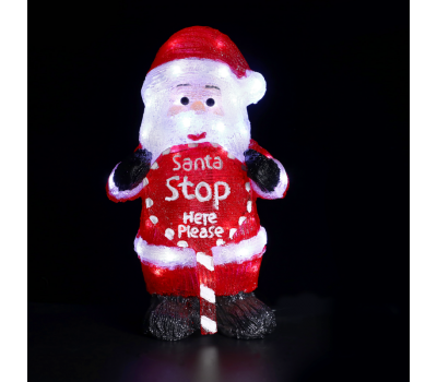 LED коледна декорация ACA LIGHTING X0860228 0.6W 12000К LED STEADY 3D ACRYLIC STANDING SANTA IP44
