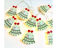 LED светещ гирлянд ACA LIGHTING X09101119 0,045W 3000K 1650mm 2 x AA CHRISTMAS BELLS MOTIFS LED DECORATIVE STRING LIGHT