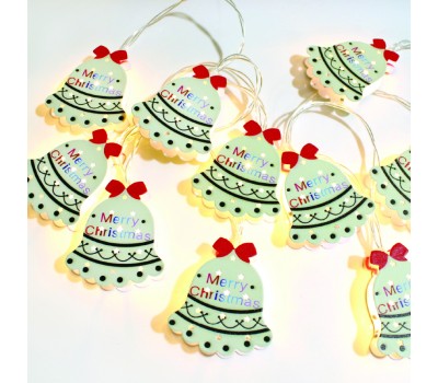 LED светещ гирлянд ACA LIGHTING X09101119 0,045W 3000K 1650mm 2 x AA CHRISTMAS BELLS MOTIFS LED DECORATIVE STRING LIGHT