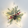 LED коледна декорация ACA LIGHTING X09151104 LED SILVER METAL STAR & MISTLETOE 0,68W 3000K 3 x AA