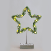 LED коледна декорация ACA LIGHTING X09151107 LED METAL PINE TREE STAR 0.68W 3000K 2 x AA