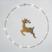 ACA LIGHTING X09201103 LED SILVER METAL ROUND & WOOD REINDEER 0,90W 3000K 3 x AA