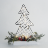 LED коледна декорация ACA LIGHTING X09301101 LED BLACK METAL XMAS TREE 1.35W 3000K 3 x AA