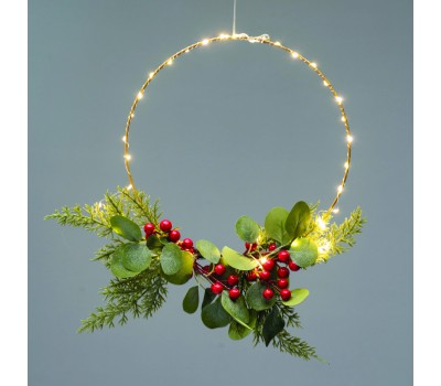 ACA LIGHTING X09401114 LED METAL ROUND WITH BERRIES 0,53W 3000K 3 x AA