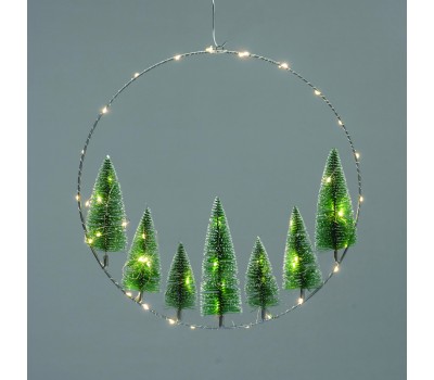 ACA LIGHTING X09501113 LED METAL ROUND WITH TREES 0,54W 3000K 2 x AA