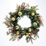 Коледна декорация ACA LIGHTING X096017 XMAS WREATH WITH WHITE GOLD ORNAMENTS & BERRIES