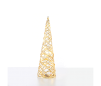 LED коледна декорация ACA LIGHTING X11201117 LED WHITE & GOLD CONE TREE 0,6W 3000K 3 x AA 