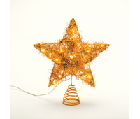 LED коледна декорация ACA LIGHTING X11201121 LED GOLD CONVEX STAR 0.6W 3000K 3 x AA