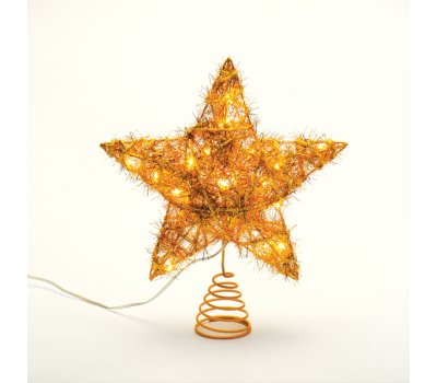 LED коледна декорация ACA LIGHTING X11201121 LED GOLD CONVEX STAR 0.6W 3000K 3 x AA