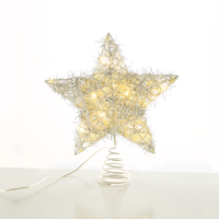 LED коледна декорация ACA LIGHTING X11201122 LED SILVER CONVEX STAR 0.6W 3000K 3 x AA