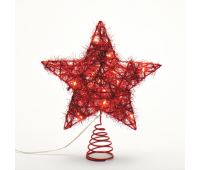 LED коледна декорация ACA LIGHTING X11201123 LED RED CONVEX STAR 0.6W 3000K 3 x AA