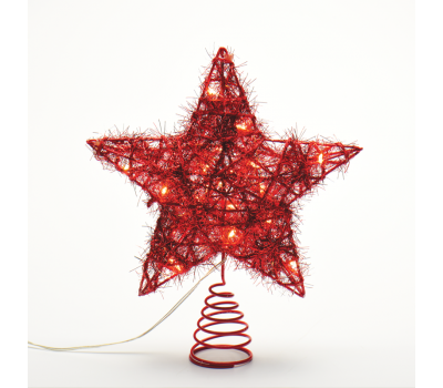 LED коледна декорация ACA LIGHTING X11201123 LED RED CONVEX STAR 0.6W 3000K 3 x AA