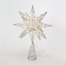 LED коледна декорация ACA LIGHTING X112011282 LED SILVER TINSEL THREAD STAR 2 0.6W 3000K 3 x AA