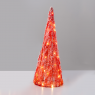 LED коледна декорация ACA LIGHTING X112011331 LED RED TINSEL CONE TREE 0,6W 3000K 3 x AA 