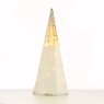 ACA LIGHTING X1124117 LED SILVER & WHITE SEQUIN CONE TREE 0,9W 3000K 3 x AA