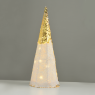 LED коледна декорация ACA LIGHTING X1124118 LED GOLD & WHITE SEQUIN CONE TREE 0,9W 3000K 3 x AA 