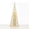 LED коледна декорация ACA LIGHTING X1135117 LED SILVER & WHITE SEQUIN CONE TREE 1,58W 3000K 3 x AA 