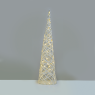 LED коледна декорация ACA LIGHTING X11401118 LED WHITE & SILVER CONE TREE 1,2W 3000K 3 x AA 