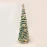 LED коледна декорация ACA LIGHTING X1140119 LED GREEN RATTAN SNOWY CONE TREE 1,2W 3000K 3 x AA 