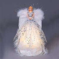LED коледна декорация ACA LIGHTING X123008 FABRIC ANGEL WITH LED LIGHTING 0.30W 3000K 3 x AAА