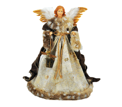 Коледна декорация ACA LIGHTING X124007 FABRIC ANGEL WITH BROWN DRESS