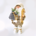 ACA LIGHTING X124501 FABRIC SANTA CLAUS WITH SKIS 45cm