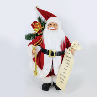 ACA LIGHTING X124503 FABRIC SANTA CLAUS WITH GIFT LIST 45cm