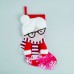 Коледна декорация ACA LIGHTING X124813 RED XMAS STOCKING GRANDMOTHER