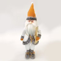 Коледна декорация ACA LIGHTING X125009 WOVEN SANTA CLAUS WITH SKIS