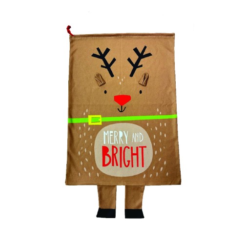 Коледна декорация ACA LIGHTING X127015 BROWN XMAS SACK REINDEER