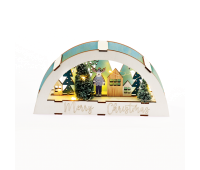 LED коледна декорация ACA LIGHTING X13101105 LED PLYWOOD ROUNDED CHRISTMAS SCENERY 0,2W 3000K 2 x AAA 3V